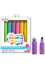 Ooly Neonowe Zakre�lacze Heart Pops 6 kolor�w