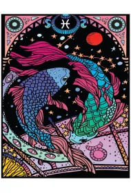 Kolorowanka welwetowa A4 Zodiak Ryby