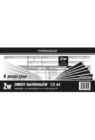 Druki samokopiuj�ce Typograf zw-zwrot materia�u 1/3 A4 6 pozycyjne (s) (01205)