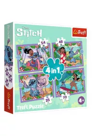Puzzle 4w1 - Szalony dzie� Lilo & Stitch (35+48+54+70 el.) Trefl