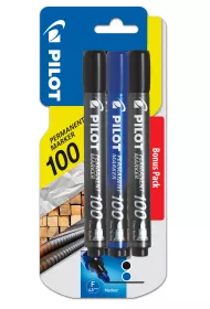 Pilot Marker permanentny 100 3 szt.