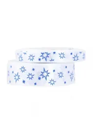 Pogotowie Florystyczno �lubne Wst��ka satynowa w gwiazdki 12 mm/22mb