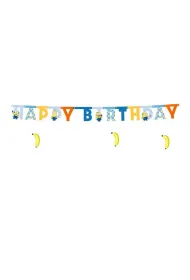PartyDeco Baner Happy Birthday Minionki 50x153cm