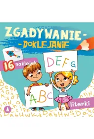 Ksi��eczka edu.155X155 Zgadywanie-doklejanie. Literki   NAKLEJKI SKRZAT 073829