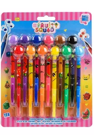 Canenco Pachnce dugopisy elowe z pomponami Fruitysquad 12 szt.