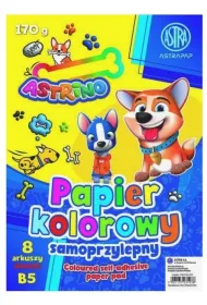 Astra Zeszyt papier�w kolorowych samoprzylepnych B5/8k