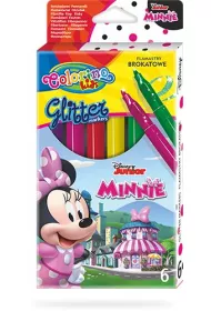 Patio Flamastry brokatowe Colorino Kids Minnie 6 szt.
