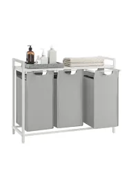 Songmics Kosz na pranie bielizn 3 komory 3 x 38 l
