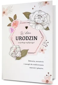 Karnet okazjonalny B6 z kopert� Urodziny Kwiaty PAN DRAGON HM200-3558