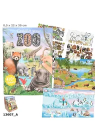 Zestaw kreatywny z naklejkami ZOO 13607A