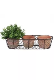 Esschert Design Zestaw rustykalnych donic z terakoty