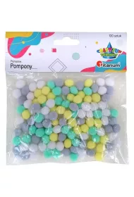 Titanum Pompony poliestrowe mix 10mm