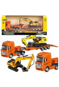 Ci�ar�wka z naczep� pomara�czowa 1:50 LeanToys