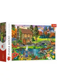 Puzzle 6000 el. Chatka w g�rach Trefl