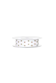 PartyDeco Tasiemka satynowa z�ote gwiazdki 18mm/10m 1 szt. (TSG18-019)