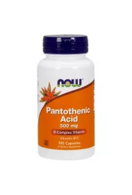 Now Foods Pantothenic Acid - Kwas Pantotenowy (Witamina B5) 500 mg Suplement diety 100 kaps.