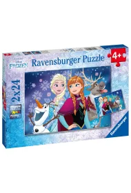 Puzzle 2x24 el. Kraina Lodu. Przyjaciele Ravensburger