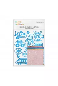 Dalprint Zestaw kreatywny piankowe naklejki z foli� pojazdy 11 szt.