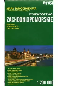 Wojew�dztwo zachodniopomorskie mapa samochodowa z podzia�em administracyjnym 1:200 00