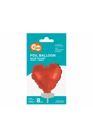 Godan Balon foliowy Serce na patyczku czerwone 8cm