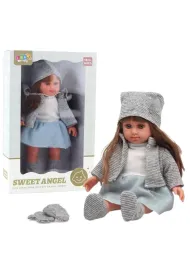 Lalka w niebieskiej sukience 36,5cm LeanToys