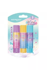 Keyroad Klej w sztyfcie Pastel PVP 3 x 9 g