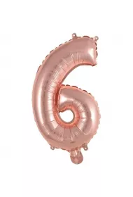 Amscan Balon foliowy mini cyfra 6 rowe zoto 29x40cm