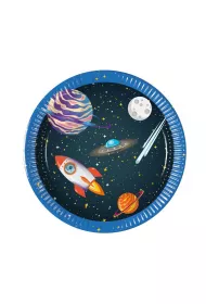 Procos Talerzyki papierowe Rocket Space 20cm 8 szt.