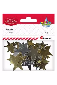 Titanum Konfetti Gwiazdki z�ote, srebrne 14g