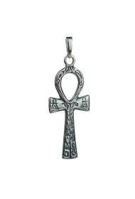 Sotis Krzy� Ankh z hieroglifami, oksydowany Ag925, 5,2g