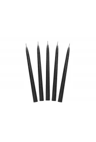 PartyDeco �wieca sto�kowa matowa czarna 24cm 10 szt