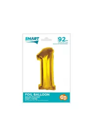 Godan Balon foliowy Smart cyfra 1 z�ota 92cm
