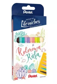 Pentel Zestaw do liternictwa Kolorowa rafa
