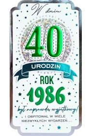 Kukartka Karnet PM-450 Urodziny 40  cyfry, roczniki  2026