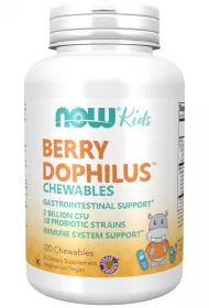 Now Foods BerryDophilus Kids - Probiotyk dla dzieci Suplement diety 120 tab.