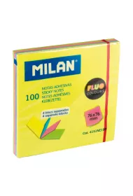 Milan Karteczki samoprzylepne Fluo 76 x 76 mm 100 szt.