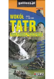 Mapa atrakcji turystycznych Wok� Tatr 1:100 000