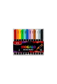 Marker akrylowy p�dzelkowy 12 kolor�w M&G