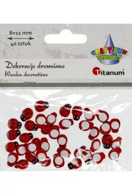Titanum Dekoracje samoprzylepne 3D biedronki 8 x 11 mm