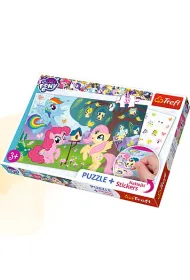 Puzzle 35 el. Kucyki i ptasie drzewo MLP 75116 + naklejki Trefl