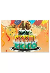 Pan Dragon Karnet B6 Urodziny 40