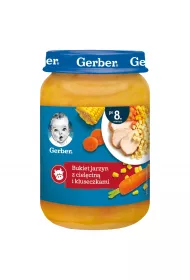 Gerber Obiadek bukiet jarzyn z cielcin i kluseczkami dla niemowlt po 8 miesicu 190 g
