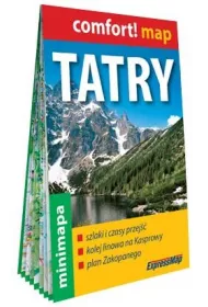 Tatry mapa turystyczna 1:80 000 + Zakopane plan miasta 1:20 000 laminat mini 2024