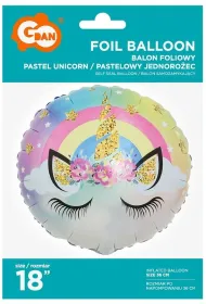 Godan Balon foliowy pastelowy jednoro�ec 45cm