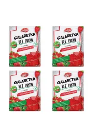 Celiko Galaretka o smaku truskawkowym bez dodatku cukru bezglutenowa Zestaw 4 x 14 g