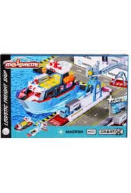 Port logistyczny Maersk ze statkiem towarowym, zestaw dla dzieci Majorette
