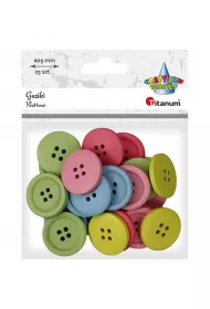 Guziki drewniane o �rednicy 20 mm TITANUM CRAFT-FUN SERIES