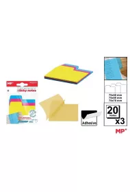 Mp Main Paper Karteczki samoprzylepne indeksuj�ce 3x20szt