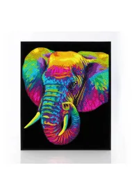 Diamond Dotz Haft diamentowy - Adults Flocked Neon Elephant 35.5x45.7cm