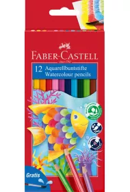 Faber-Castell Kredki akwarelowe + p�dzelek 12 szt.